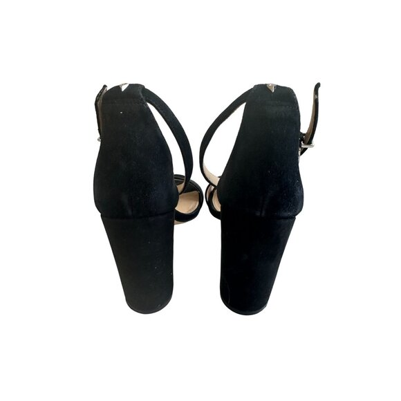 SAM EDELMAN Black Suede Ankle Strap Heels Size 7.5 - Picture 6 of 9